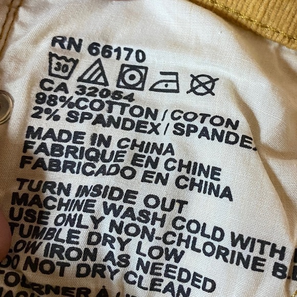 NWT UO BDG mid rise cigarette ankle pressed corduroy pants womens 24 caramel - Picture 6 of 10